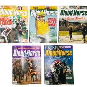 Blood Horse Magazine 2002 May June July October November Lot of 5 Horse Racing
